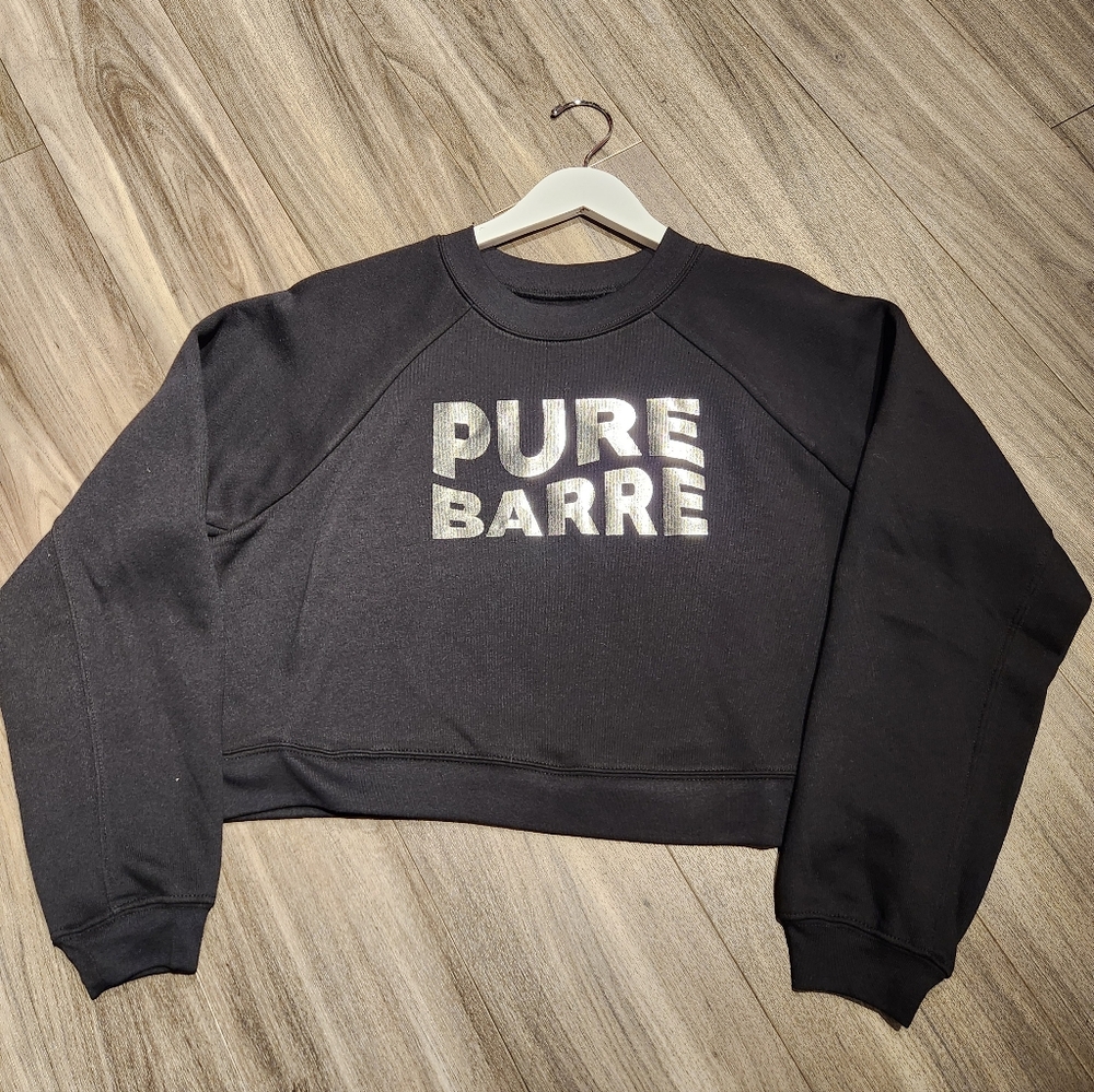 Pure Barre black crop sweatshirt